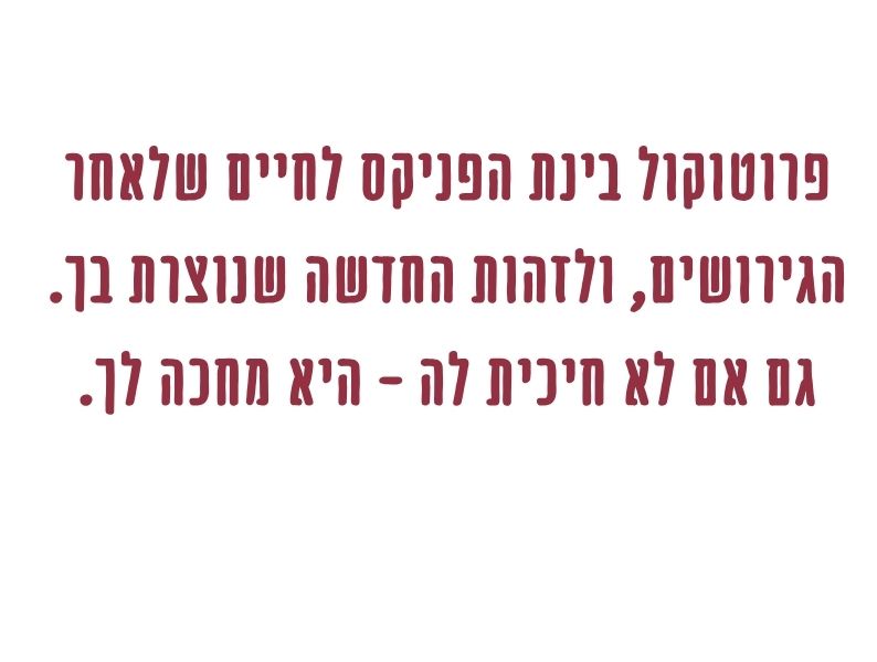 פרוטוקול בינת הפניקס לבניית חיים וזהות חדשה לאחר הגירושים