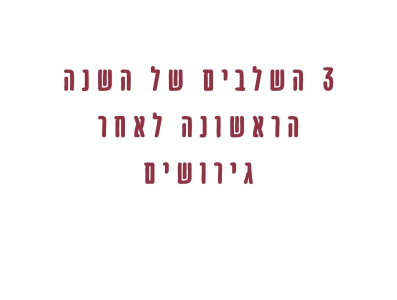 כותרת לשלושת שלבי השנה הראשונה לאחר גירושים בתוך פרוטוקול בינת הפניקס